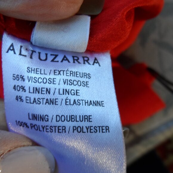 Altuzarra Vibrant Red Sheath Dress w/Asymetrical Fringe Detail Sise FR 36- US 4 - Picture 16 of 16